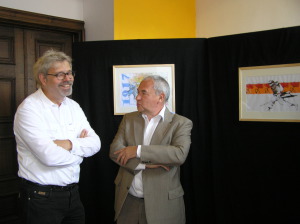 André Vedel (à gauche) expo en Belgique